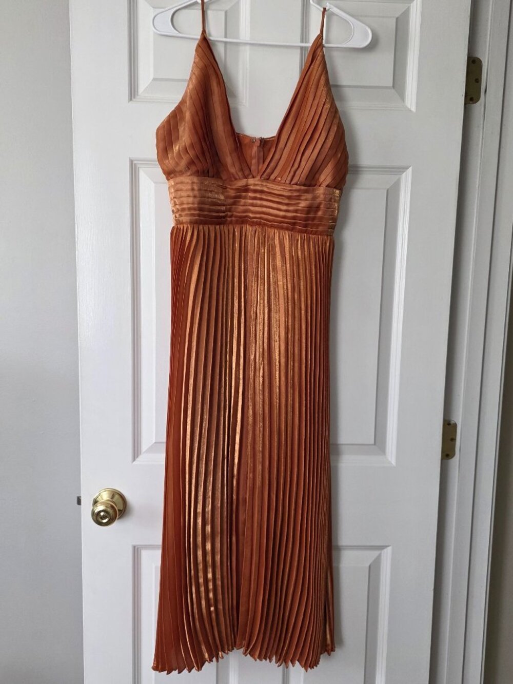 Iridescent rustic orange dress
